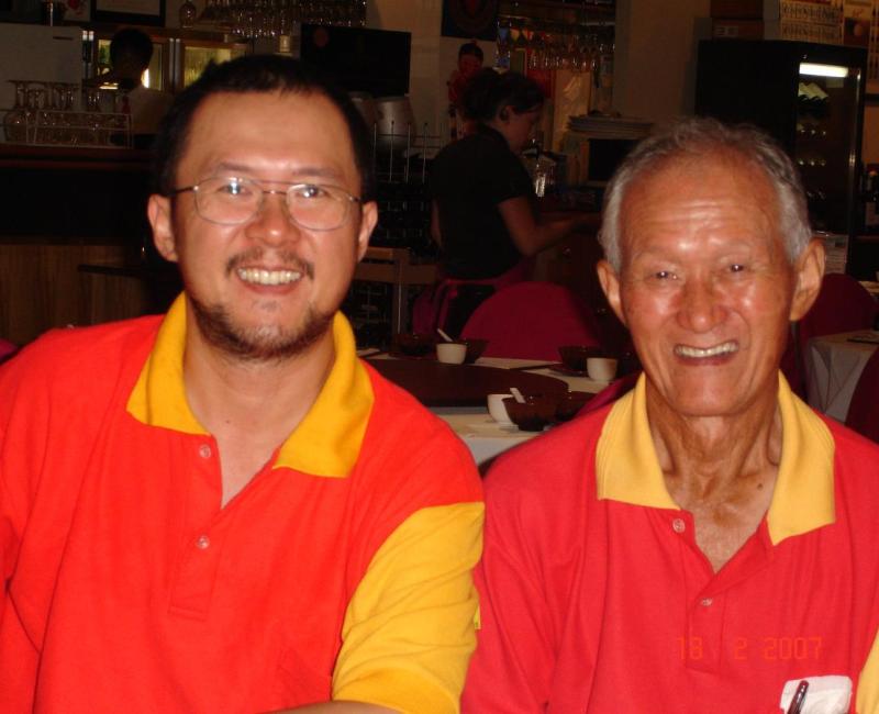 Lawrence Wah Day with his father George in 2007